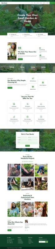 国外花园园艺花艺机构网站模板-源码分享网