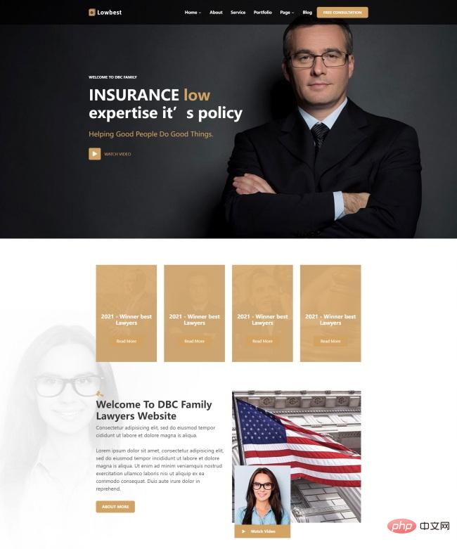 响应式法律咨询服务网站模板