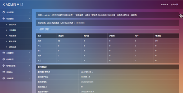 layui框架实现的网站后台管理模板x-admin-源码分享网