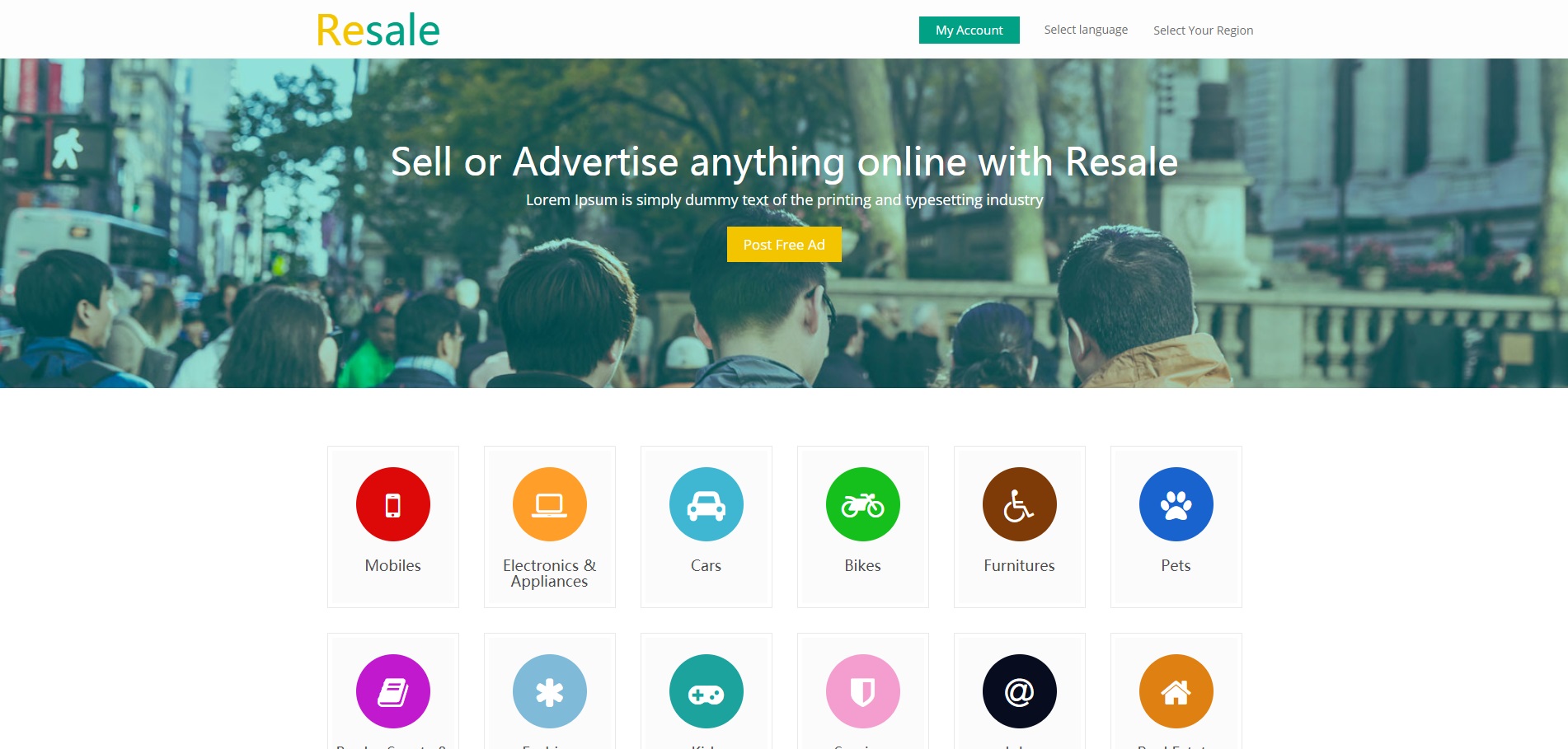 响应式二手汽车中介平台网站模板-Resale-源码分享网