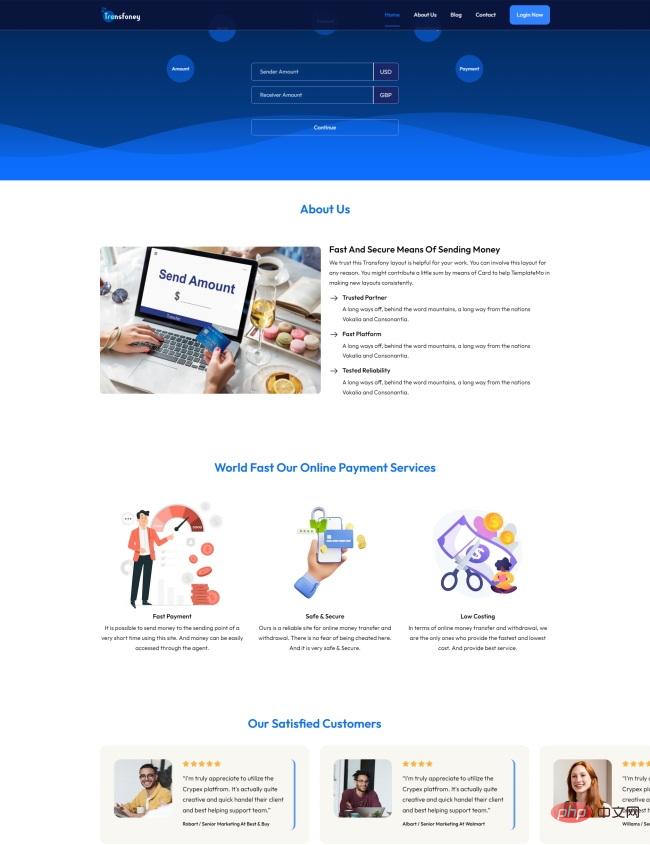 网络在线支付服务宣传网站模板