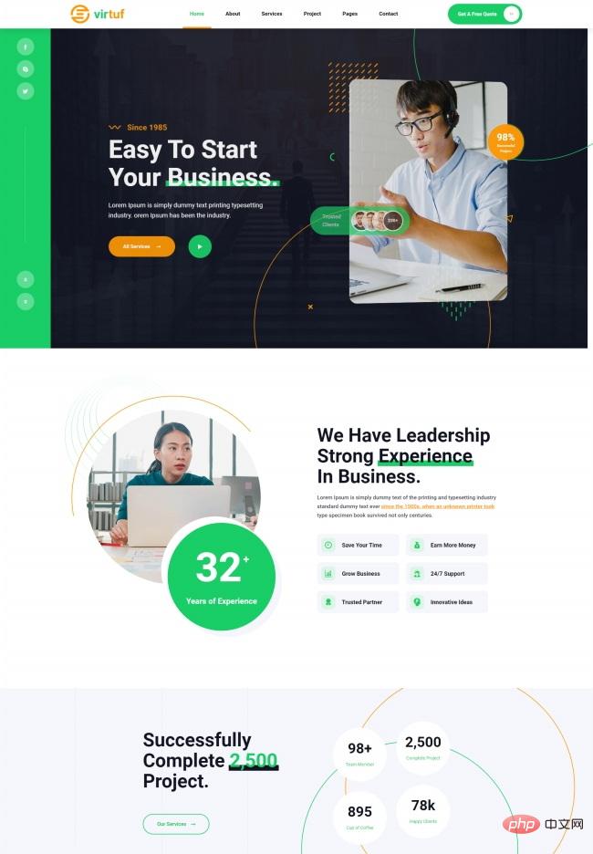 响应式商务服务机构HTML5网站模板-源码分享网