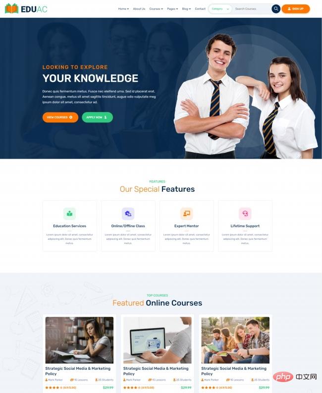 HTML5响应式在线教育网站模板