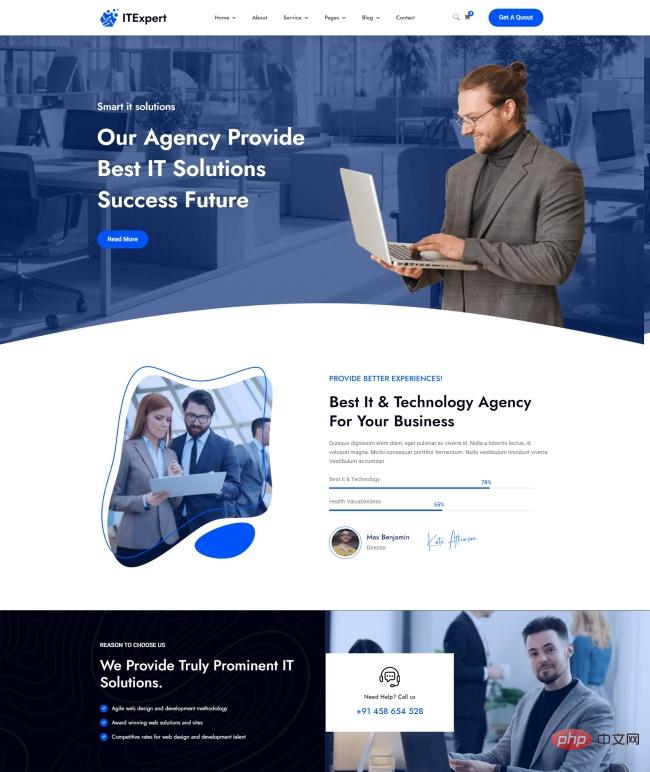 IT解决方案提供商宣传网站模板-源码分享网