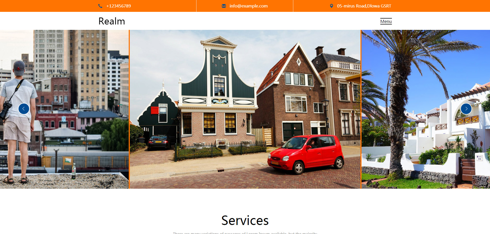 创意精美房产信息服务响应式模板-Realm-源码分享网