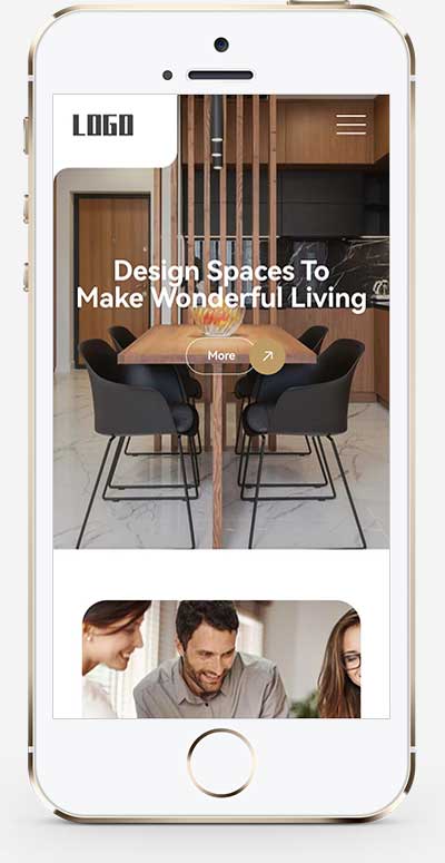 (自适应手机版)响应式室内家居设计英文外贸网站模板-源码分享网