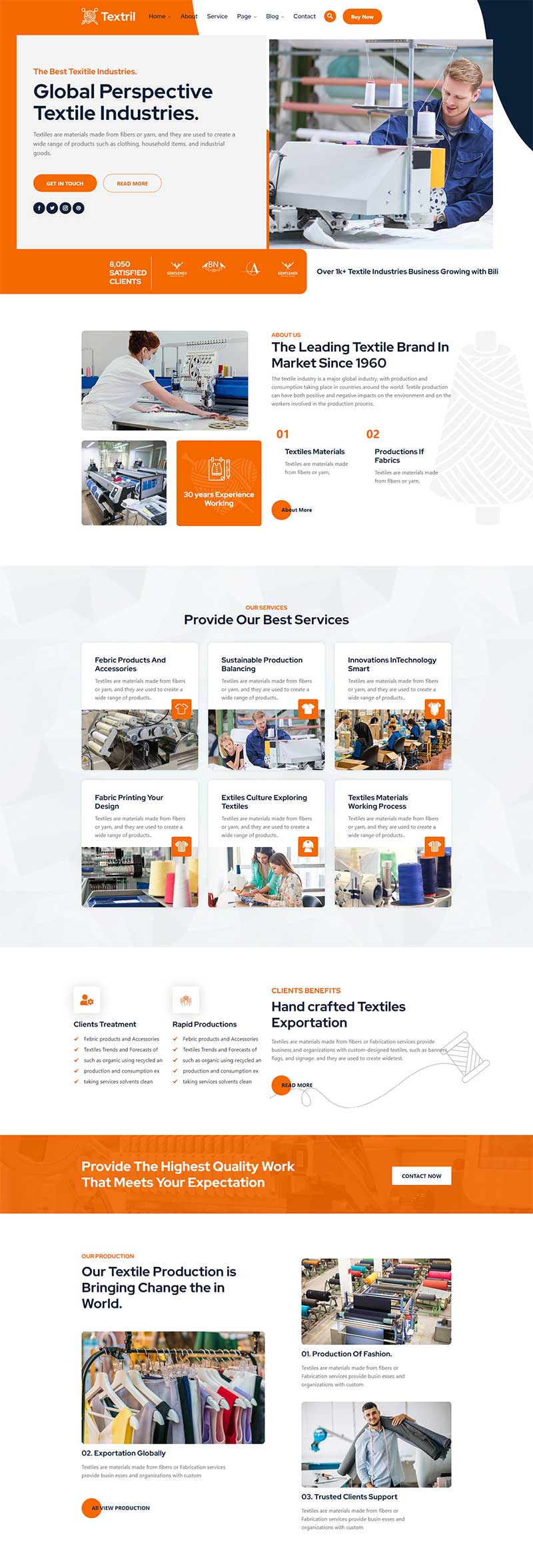 纺织行业企业网站前端静态模板-源码分享网