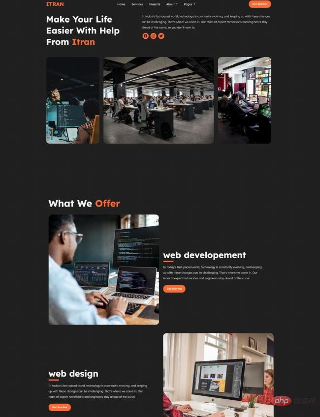 互联网公司宣传服务网站模板-源码分享网