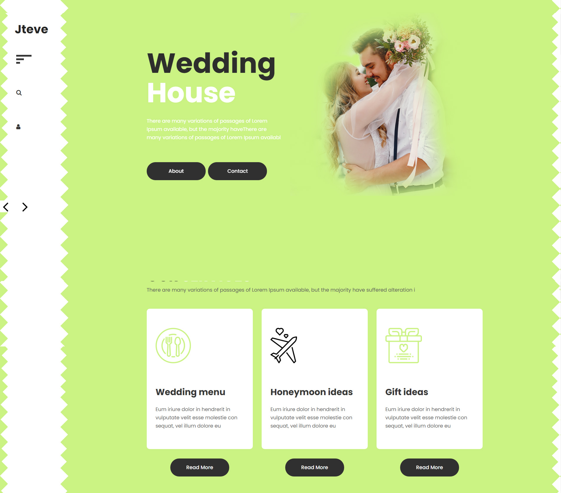 小清新婚纱摄影机构网站模板-Jteve