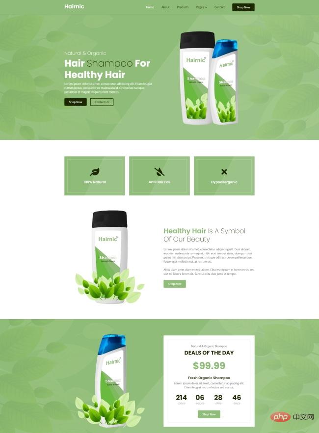 洗护用品日化公司网站模板