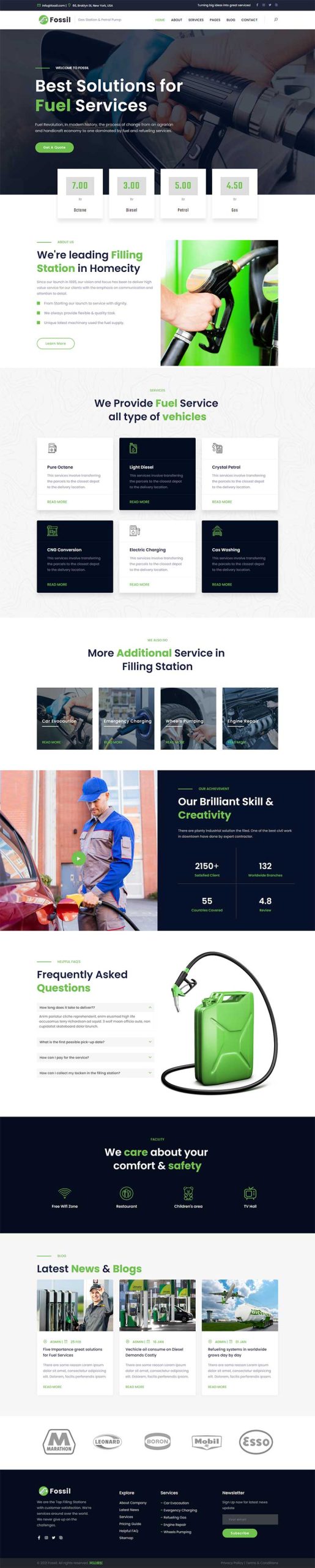 加油燃料环保企业官网HTML模板-源码分享网