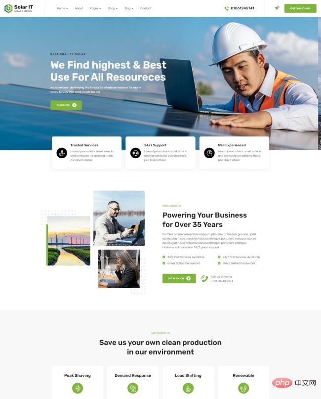 HTML5风能新能源公司网站模板