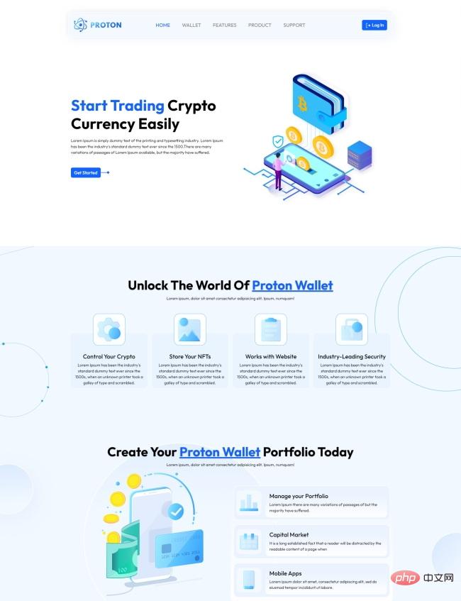 虚拟货币在线交易网站模板