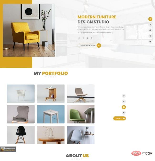 现代家具设计工作室网站模板-源码分享网