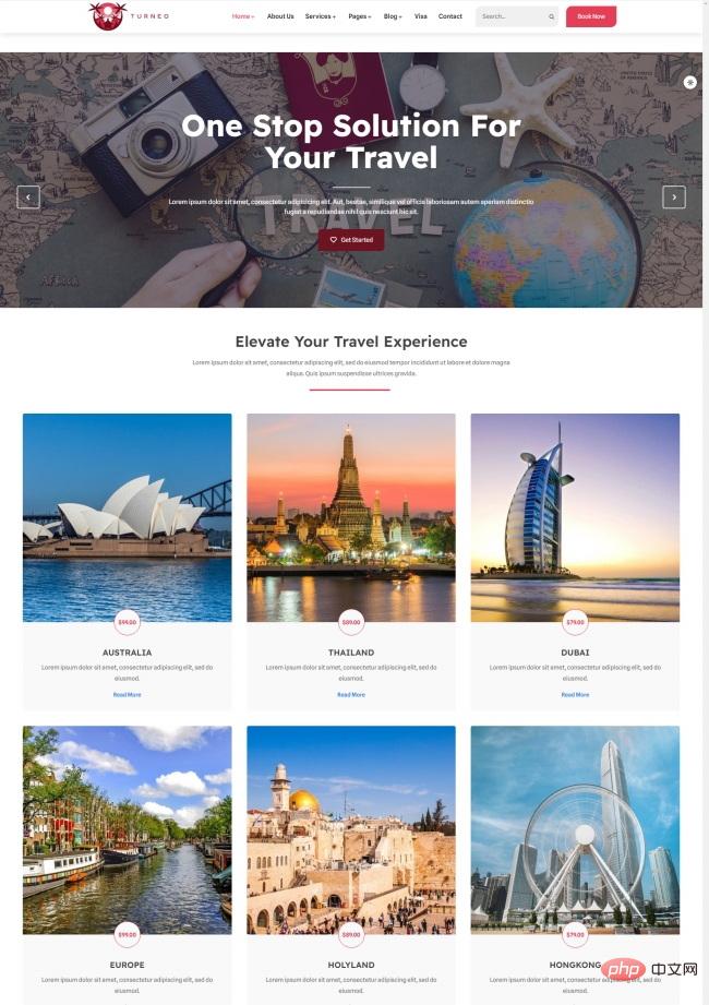 一站式旅行解决服务公司网站模板