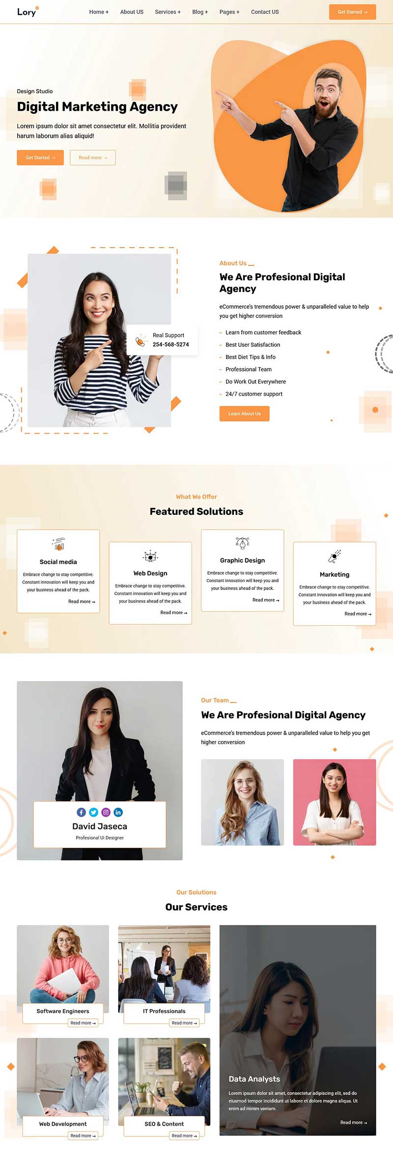 数字营销机构前端html网站模板-源码分享网