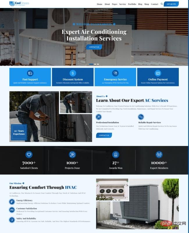 响应式空调安装服务网站模板