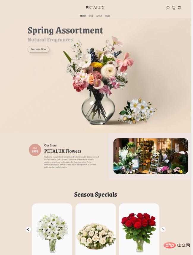 网上鲜花预定折扣商城网站模板