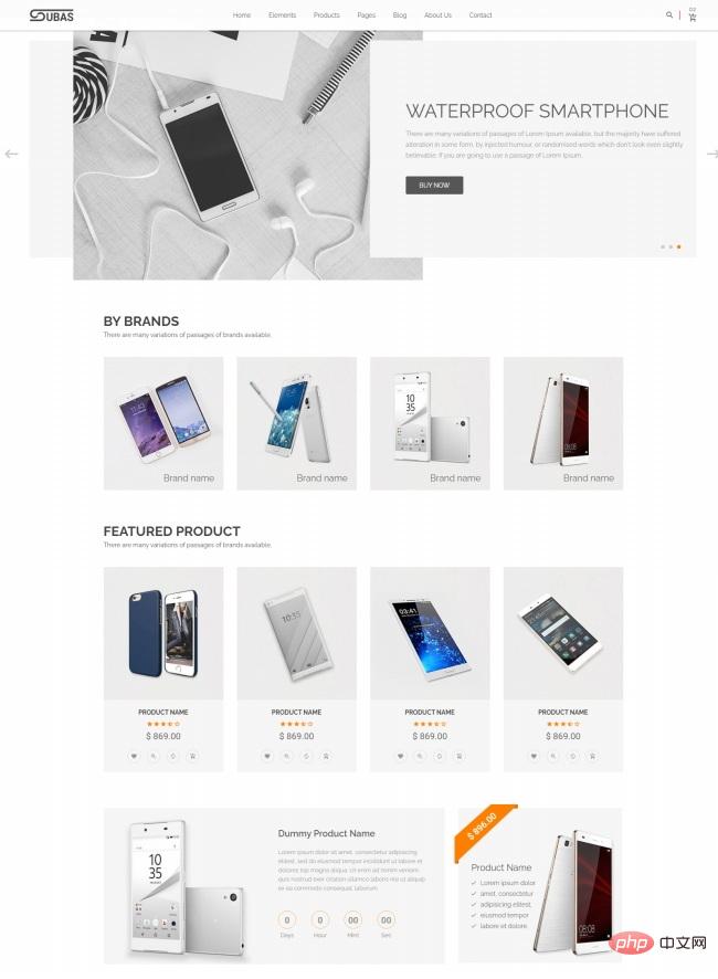 响应式手机在线商城网站模板-源码分享网