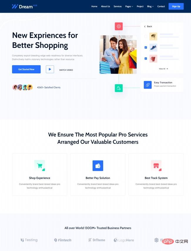 HTML5购物体验商城宣传网站模板