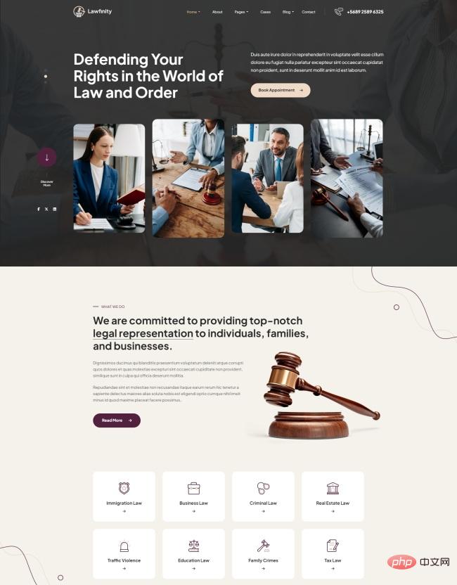响应式法律服务机构宣传网站模板-源码分享网