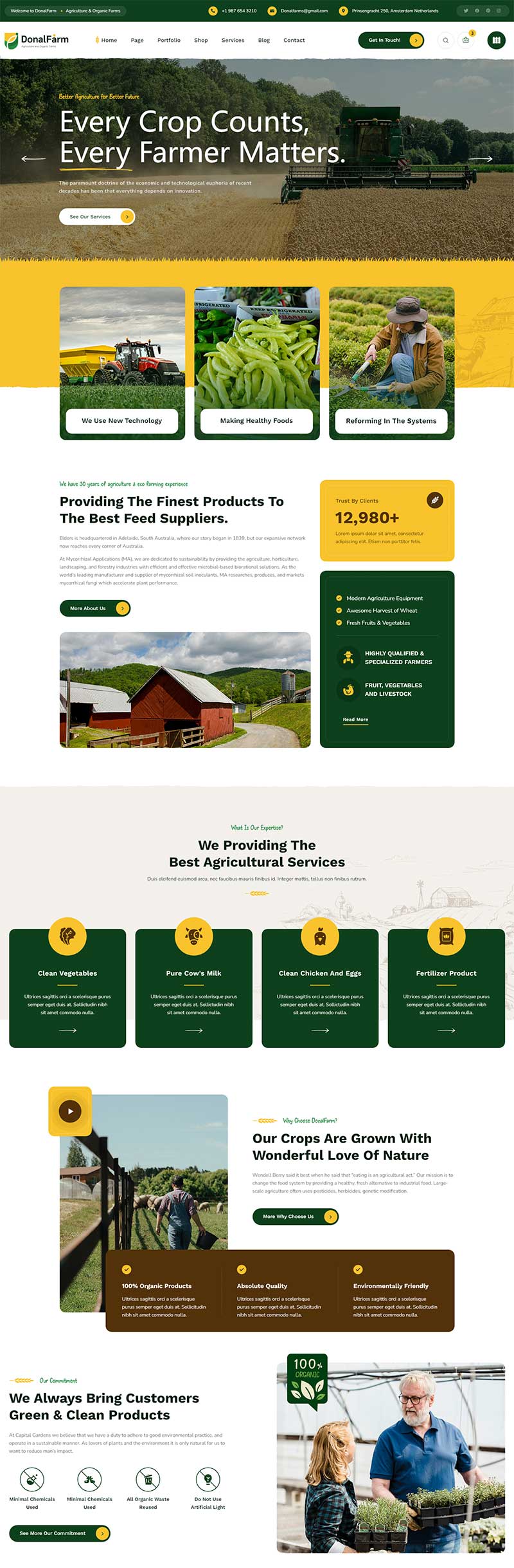 绿色有机生态农场响应式前端静态网站模板-源码分享网