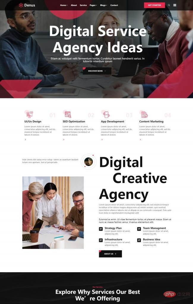 数字服务代理公司网站HTML5模板-源码分享网
