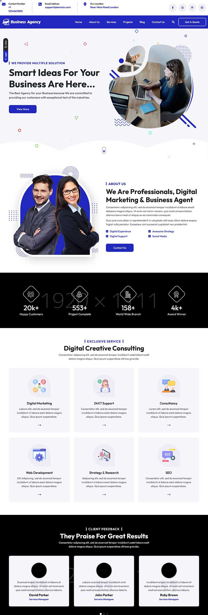 数字创意业务咨询服务前端静态html网站模板-源码分享网