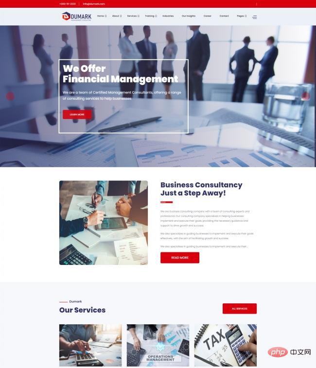 企业咨询管理服务公司网站模板-源码分享网
