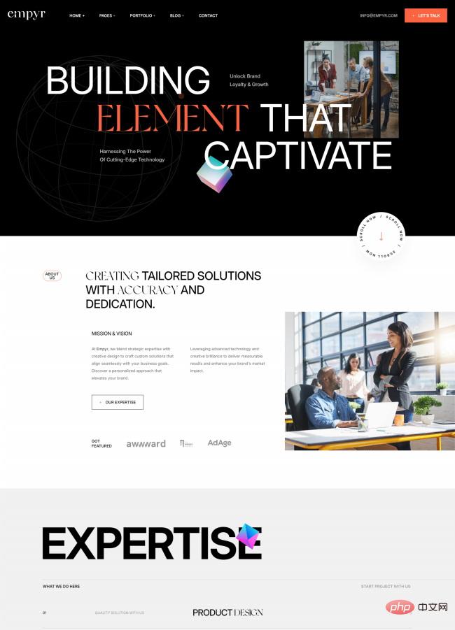 HTML5产品品牌设计服务公司网站模板-源码分享网