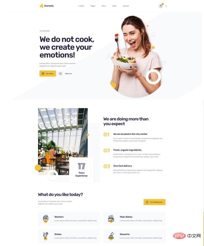 健康有机餐饮美食服务网站模板