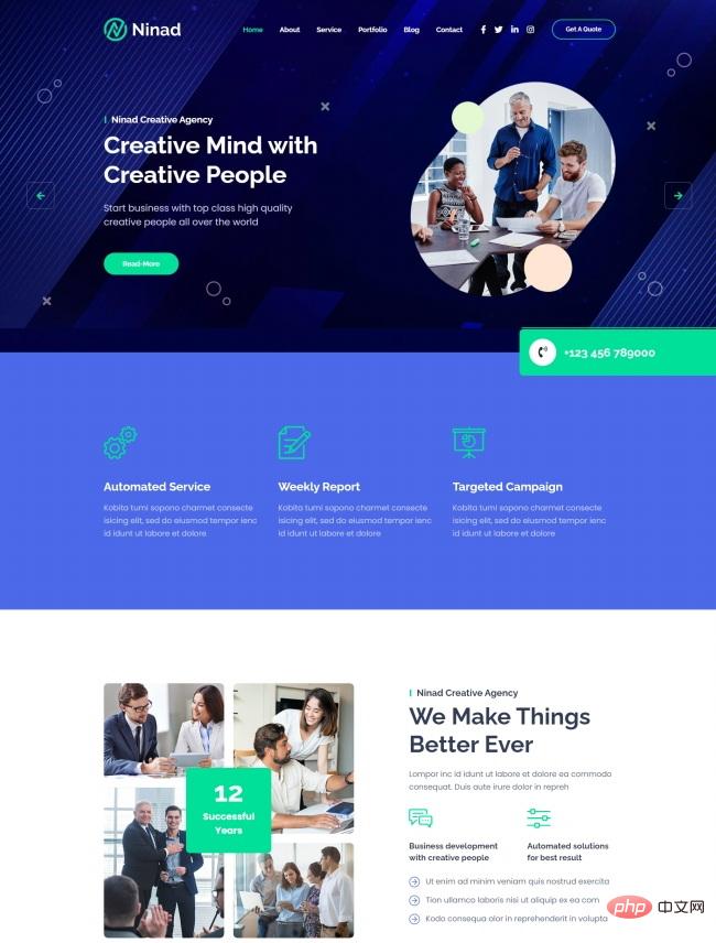 商务创意服务机构HTML5网站模板-源码分享网