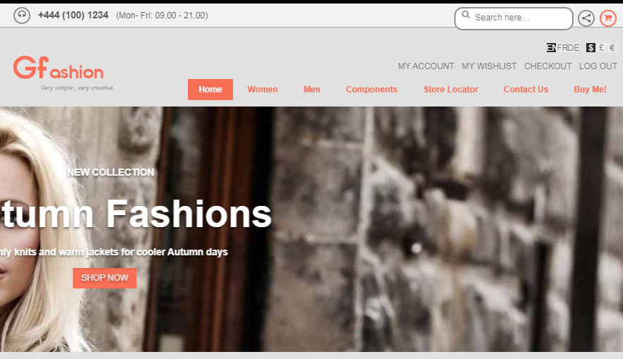 GFashion时尚服装平台模板-源码分享网