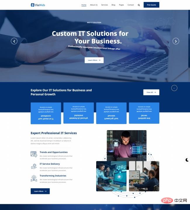 IT解决方案定制服务网站模板-源码分享网