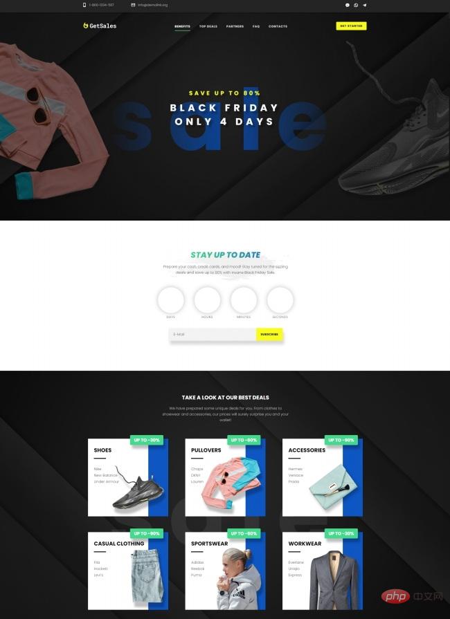 黑色星期五折扣商城网站模板