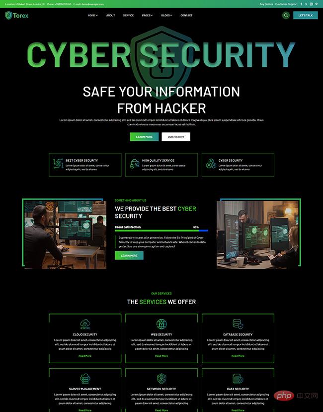 计算机网络安全服务公司网站模板