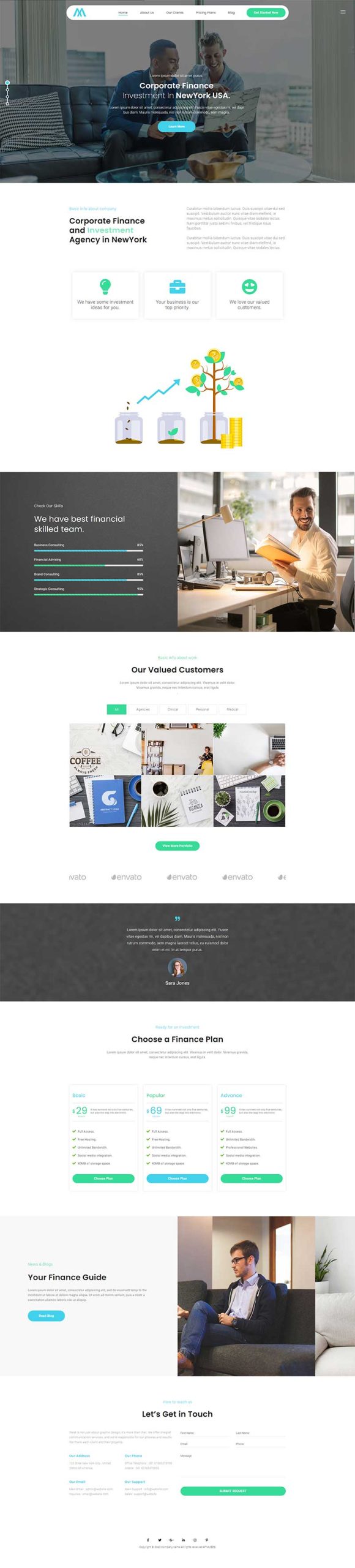 HTML5金融机构网站模板-源码分享网