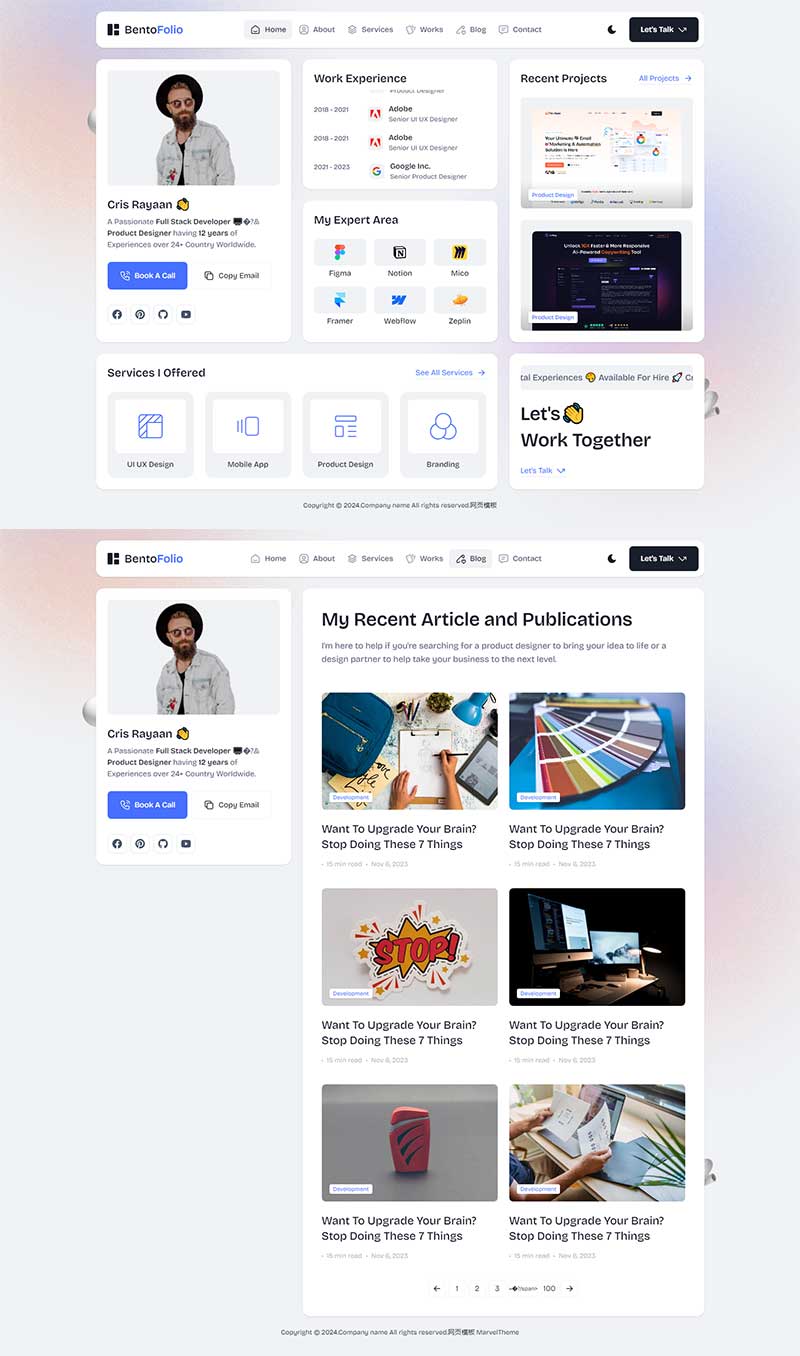 产品设计师个人简历展示前端html5网站模板-源码分享网