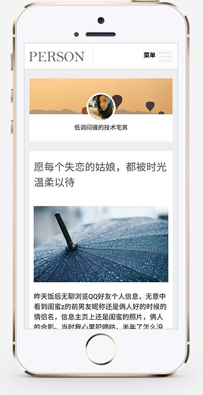 (自适应手机版)响应式个人随笔博客织梦模板-源码分享网