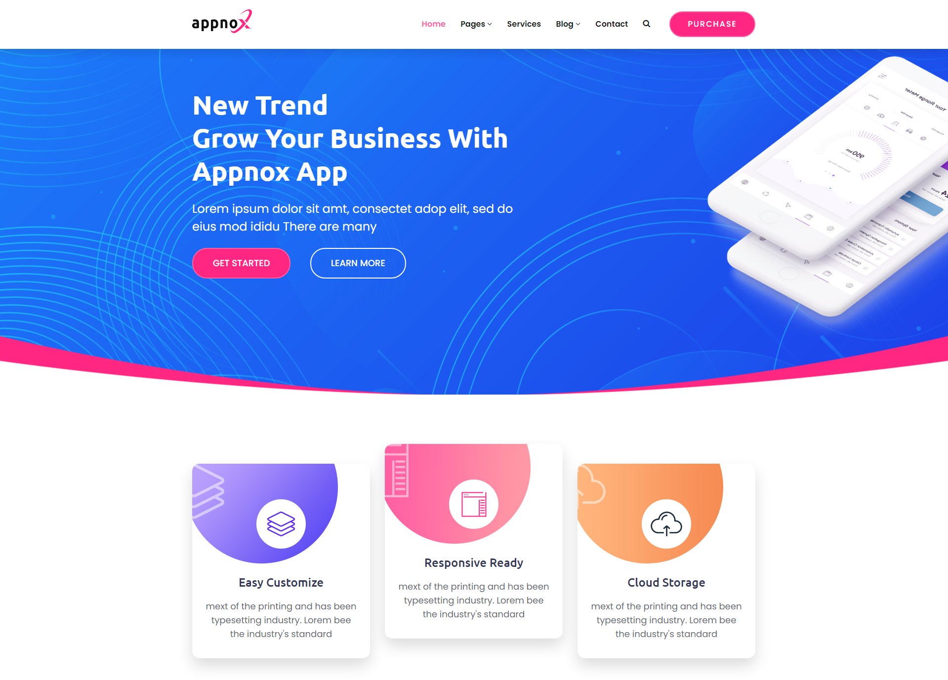 多用途的app产品软件官网模板-Appnox