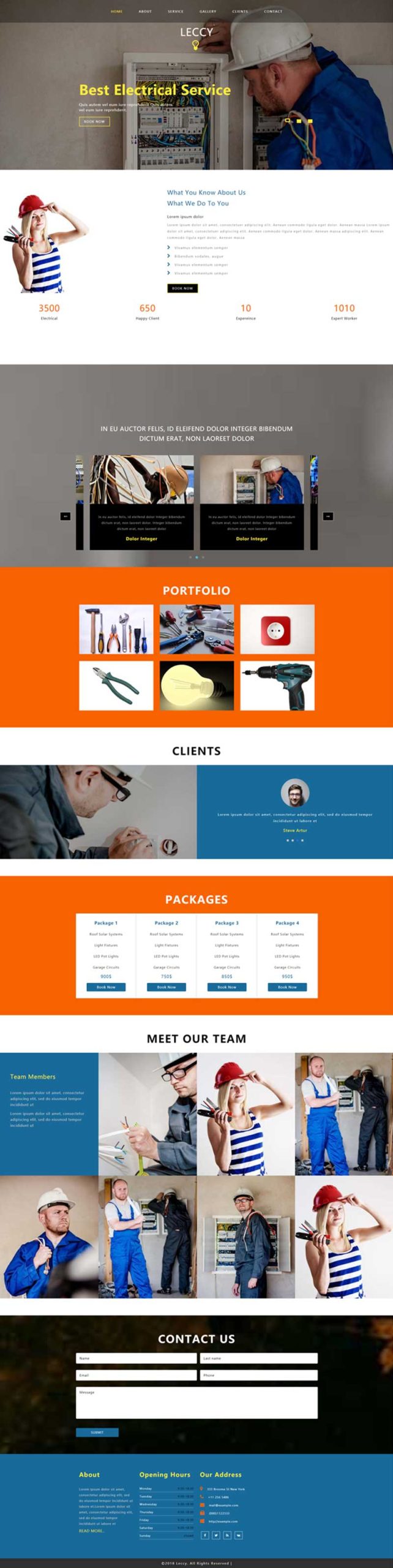 HTML5电气服务企业网页模板下载-源码分享网