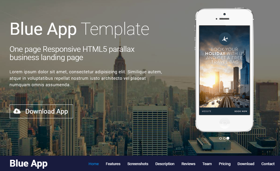 响应式app网站模板