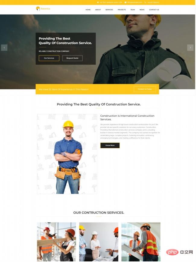 HTML5房地产建筑公司网站模板