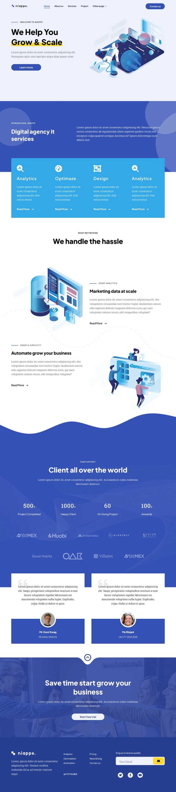 数字增长业务拓展服务前端静态html网站模板-源码分享网