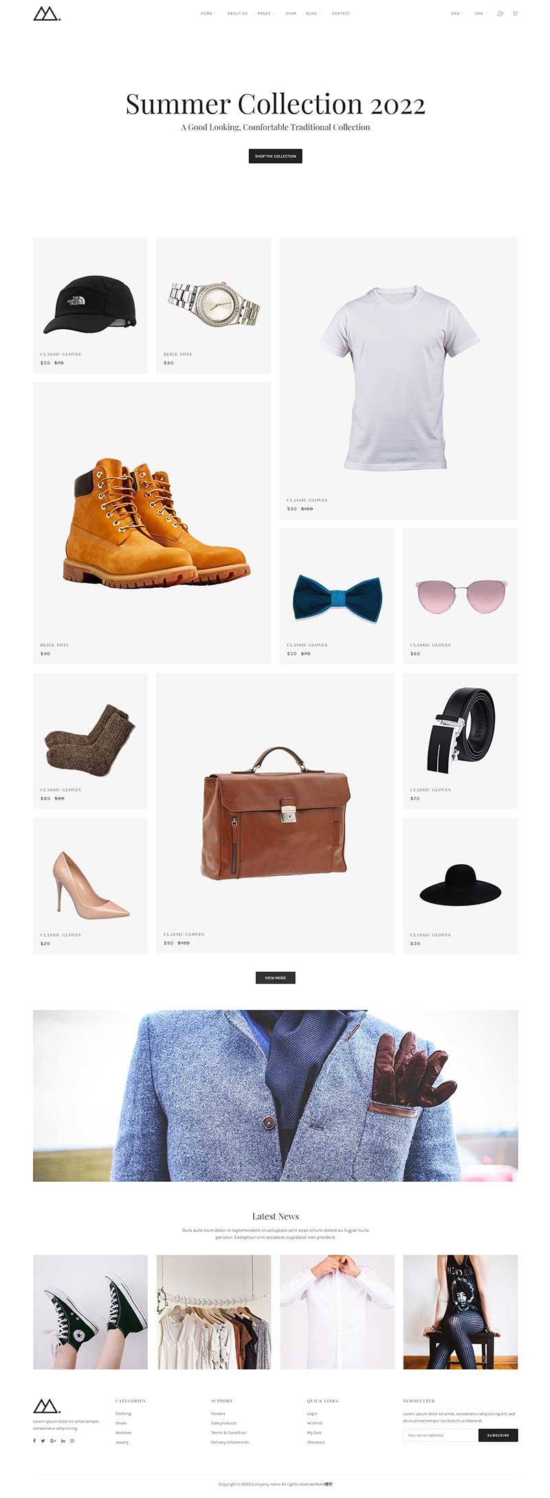 小众时尚单品在线电子商务网站模板-源码分享网