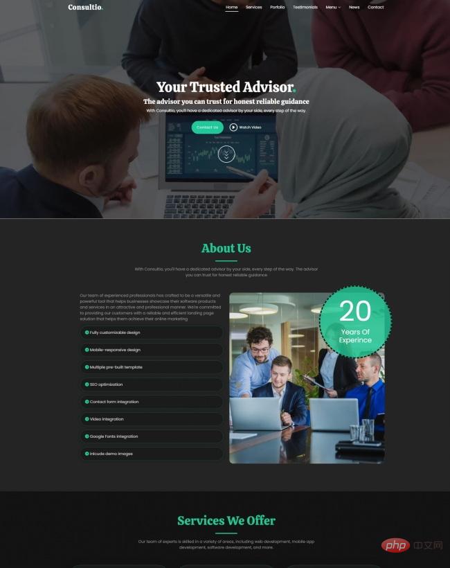 企业商务咨询服务登录页模板-源码分享网