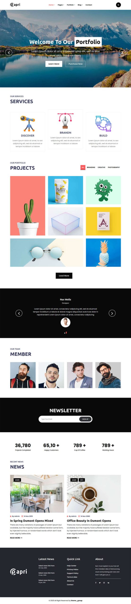 多功能的企业介绍展示html5模板-源码分享网