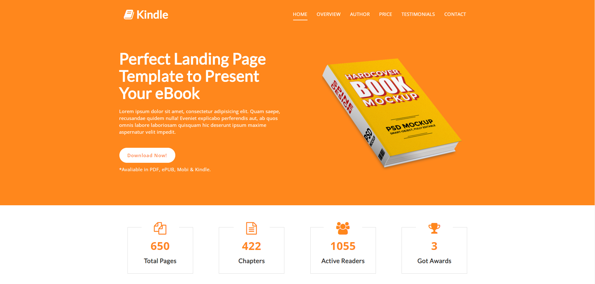 橙色Book电子书在线服务商模板-Kindle-源码分享网
