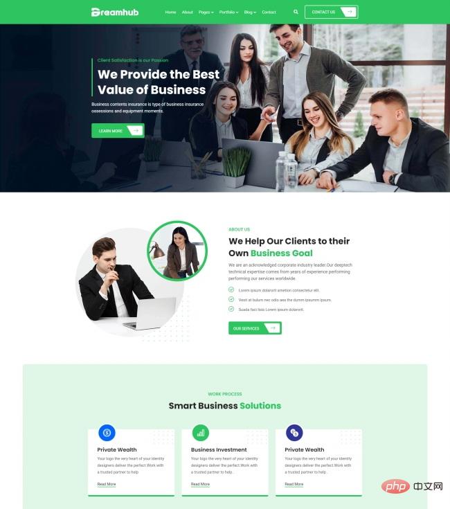 商业保险公司宣传HTML5网站模板-源码分享网