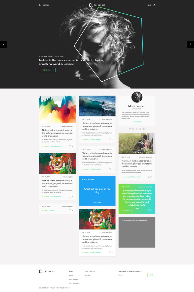 Bootstrap3个人博客网站-源码分享网